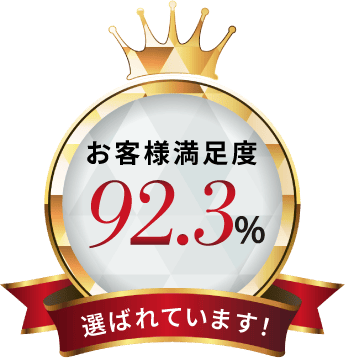 お客様満足度92.3%